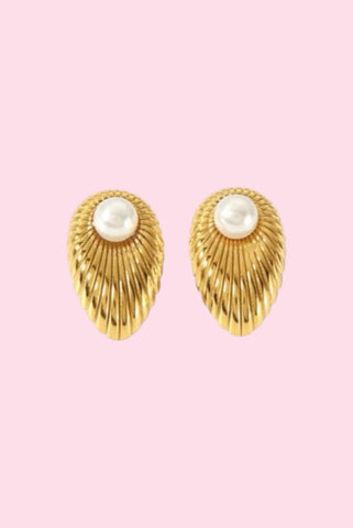 Gold Shell Earrings