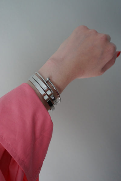 unique silver bracelet bangle